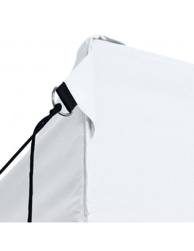 Tendone per Feste Pieghevole con 3 Pareti 3x4,5 m Bianco