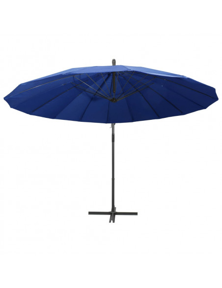 Ombrellone a Sbalzo Blu 3 m Palo in Alluminio