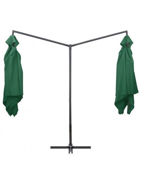 Ombrellone Doppio con Palo in Acciaio 250x250 cm Verde