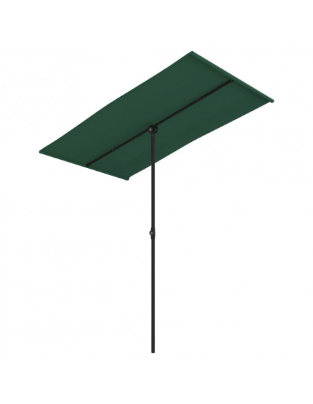 Ombrellone da Esterni con Palo in Alluminio 180x110cm Verde