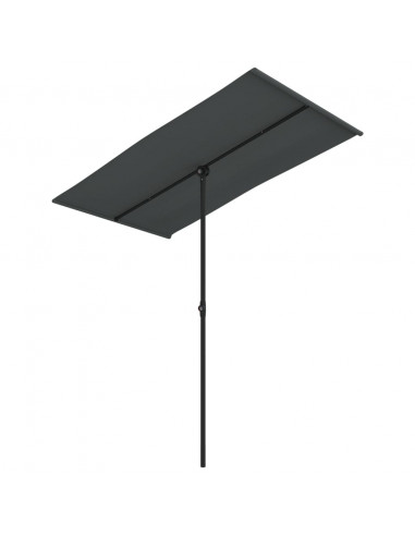 Ombrellone da Esterni con Palo in Alluminio 180x110cm Antracite