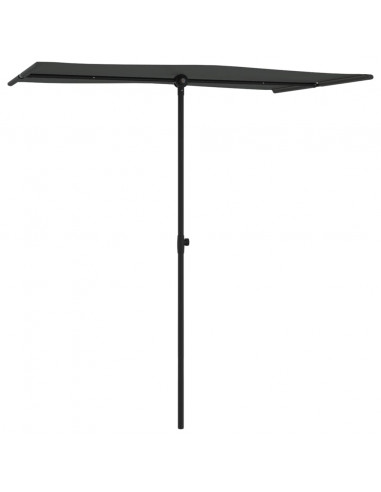 Ombrellone da Esterni con Palo in Alluminio 180x110cm Antracite