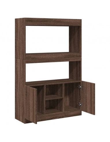 Credenza Rovere Marrone 92x33x140 cm in Legno Multistrato