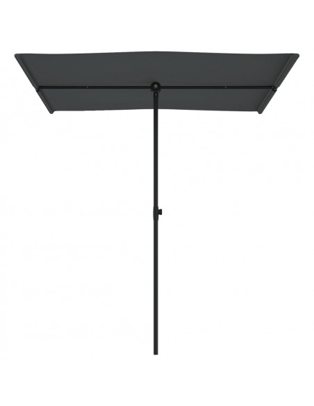 Ombrellone da Esterni con Palo in Alluminio 180x110cm Antracite