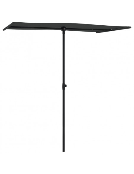 Ombrellone da Esterni con Palo in Alluminio 180x110cm Nero
