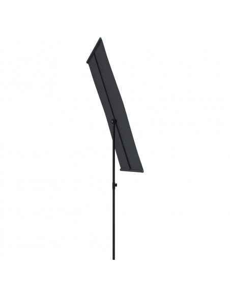 Ombrellone da Esterni con Palo in Alluminio 180x110cm Nero