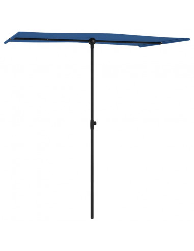 Ombrellone da Esterni con Palo in Alluminio 180x110 cm Azzurro