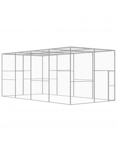 Gabbia per Gatti 6x3x2,5 m in Acciaio Zincato 2