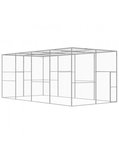 Gabbia per Gatti 6x3x2,5 m in Acciaio Zincato