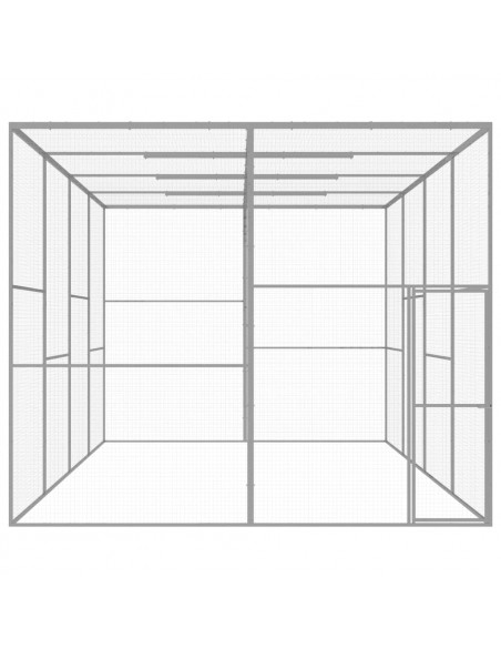 Gabbia per Gatti 6x3x2,5 m in Acciaio Zincato