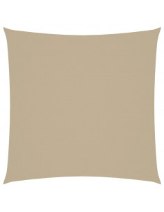 Parasole a Vela in Tela Oxford Quadrato 4,5x4,5 m Beige 2