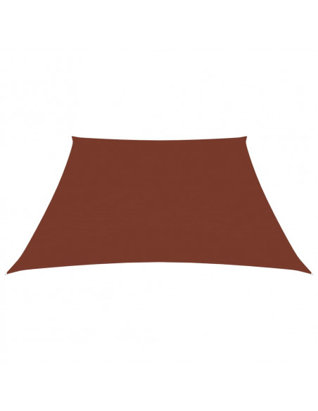 Parasole a Vela in Tela Oxford a Trapezio 3/4x3 m Terracotta