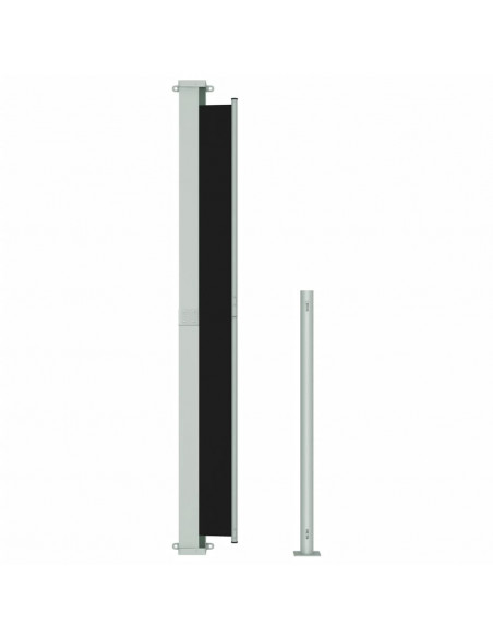 Tenda Laterale Retrattile per Patio 180x300 cm Nera
