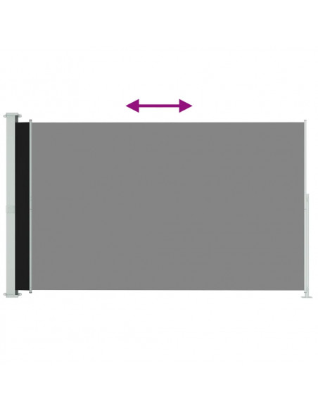 Tenda Laterale Retrattile per Patio 180x300 cm Nera