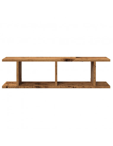 Mensole da Parete 2pz Legno Vecchio 75x18x20 cm in Truciolato