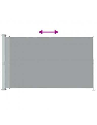 Tenda Laterale Retrattile per Patio 180x300 cm Grigia
