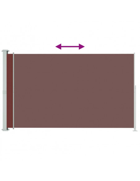 Tenda Laterale Retrattile per Patio 180x300 cm Marrone