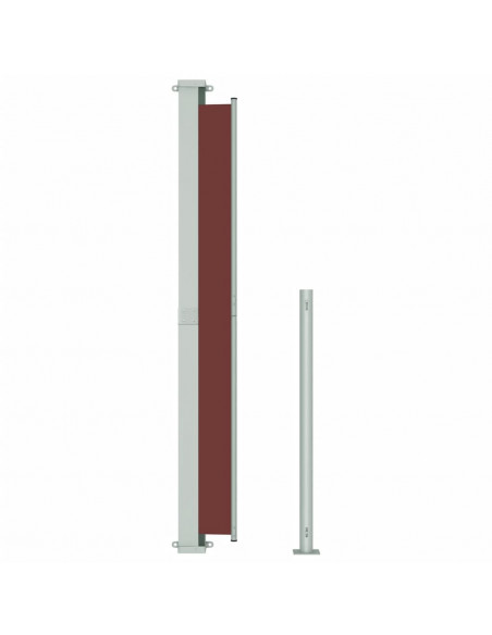 Tenda Laterale Retrattile per Patio 180x300 cm Marrone