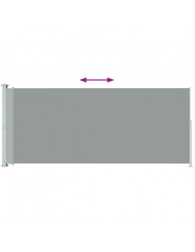 Tenda Laterale Retrattile per Patio 180x500 cm Grigia