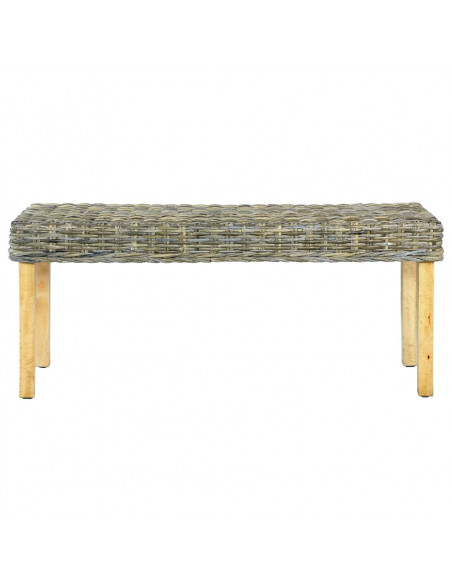 Panca 110 cm in Rattan Naturale Kubu e Massello di Mango