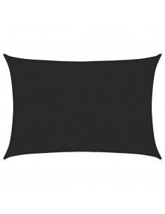 Vela Parasole 160 g/m² Nera 2,5x4 m in HDPE 2