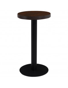 Tavolo da Bistrot Marrone Scuro 40 cm in MDF 2