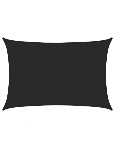 Vela Parasole 160 g/m² Nera 3x4,5 m in HDPE