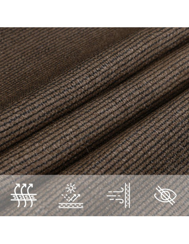 Vela Parasole 160 g/m² Marrone 5x6x6 m in HDPE