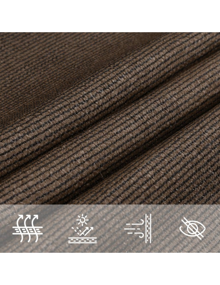 Vela Parasole 160 g/m² Marrone 3/4x2 m in HDPE