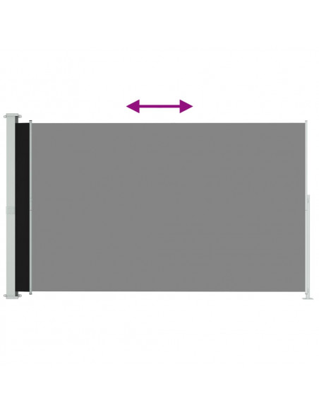 Tenda Laterale Retrattile per Patio 200x300 cm Nero