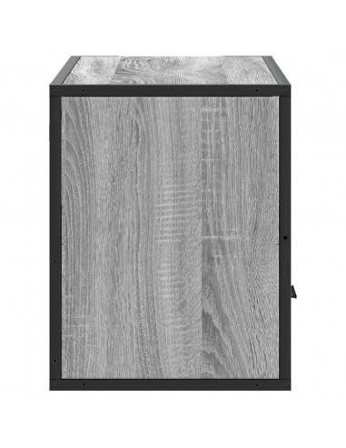 Mobile TV Grigio Sonoma 80x31x39,5 cm Legno Multistrato Metallo