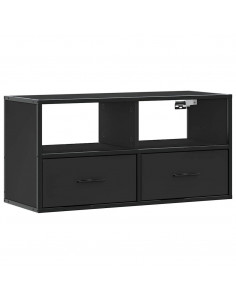 Mobile TV Nero 80x31x39,5 cm in Truciolato e Metallo 2