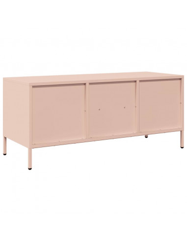 Mobile TV Rosa 101,5x39x43,5 cm in Acciaio Laminato a Freddo