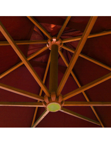 Ombrellone a Sbalzo Terracotta 3x3 m Palo in Abete Massello