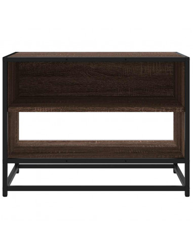 Mobile TV Rovere Marrone 61x40x46 cm Legno Multistrato Metallo