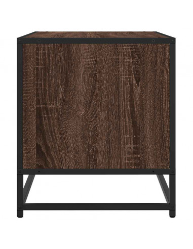 Mobile TV Rovere Marrone 61x40x46 cm Legno Multistrato Metallo