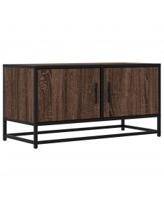 Mobile TV Rovere Marrone 80x34,5x40cm Legno Multistrato Metallo 2