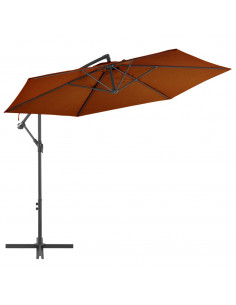 Ombrellone a Sbalzo con Palo in Alluminio 300 cm Terracotta 2