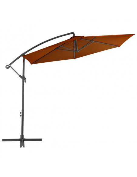 Ombrellone a Sbalzo con Palo in Alluminio 300 cm Terracotta
