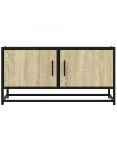 Mobile TV Rovere Sonoma 80x34,5x40 cm Legno Multistrato Metallo
