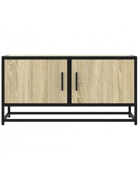 Mobile TV Rovere Sonoma 80x34,5x40 cm Legno Multistrato Metallo