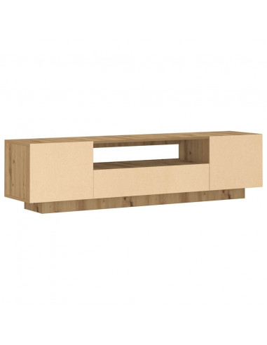 Mobile Porta TV con LED Artigianale 160x35x40 cm Multistrato