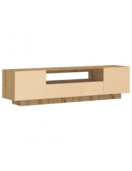 Mobile Porta TV con LED Artigianale 160x35x40 cm Multistrato