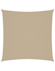 Parasole a Vela in Tela Oxford Quadrata 4x4 m Beige 2