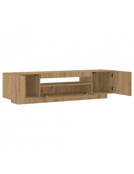 Mobile Porta TV con LED Artigianale 160x35x40 cm Multistrato