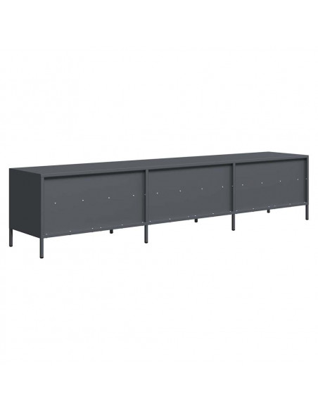 Mobile TV Antracite 202x39x43,5 cm Acciaio Laminato a Freddo