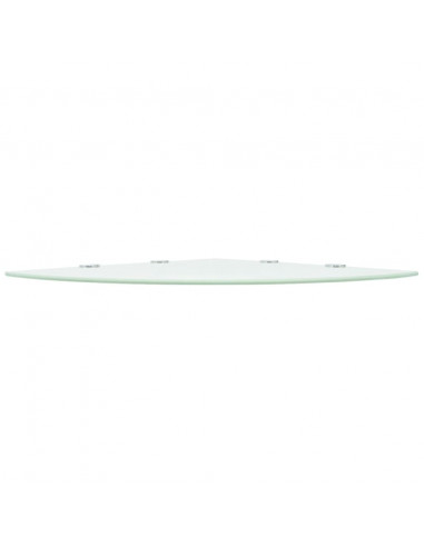 Scaffale Angolare con Supporti Cromati Vetro Bianco 45x45 cm