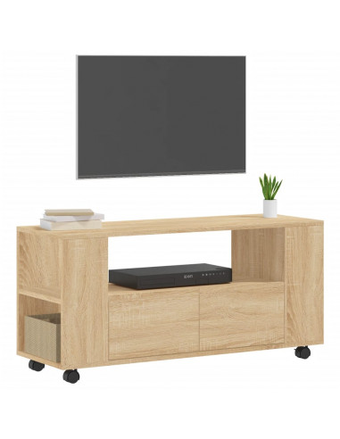 Mobile TV Rovere Sonoma 102x34,5x43 cm in Legno Multistrato
