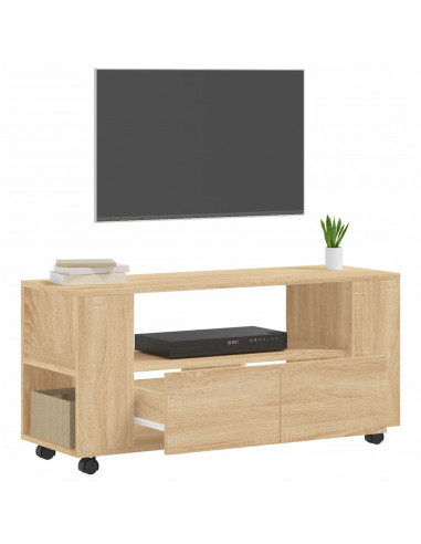 Mobile TV Rovere Sonoma 102x34,5x43 cm in Legno Multistrato