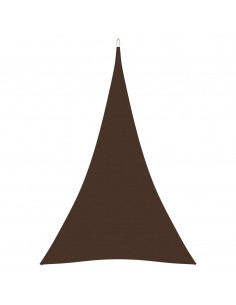 Parasole a Vela Oxford Triangolare 4x5x5 m Marrone 2